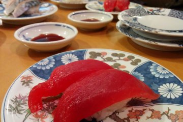 <p>The tuna sushi is soft, fresh, and slides down your throat</p>