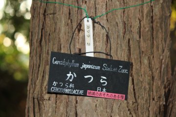 An example of the many signs placed throughout the garden