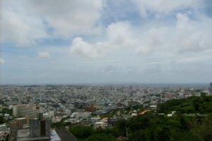 A view from the castle towards Naha