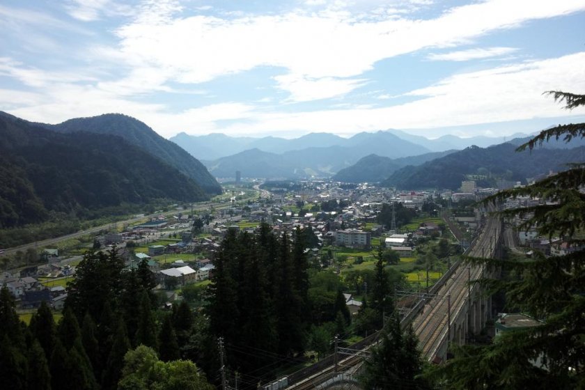 The View from Takahan Ryokan back over Yuzawa