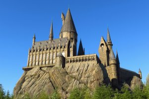 One of the main attractions: a reconstruction of Hogwarts