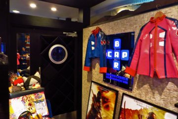 <p>When you enter the bar, you instantly see nice capcom decorations</p>