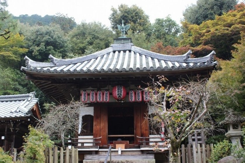A view of the temple housing the nine dragon-headed Benzaiten