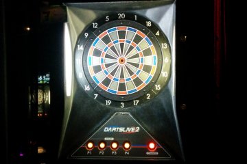 <p>One of the dart machines</p>