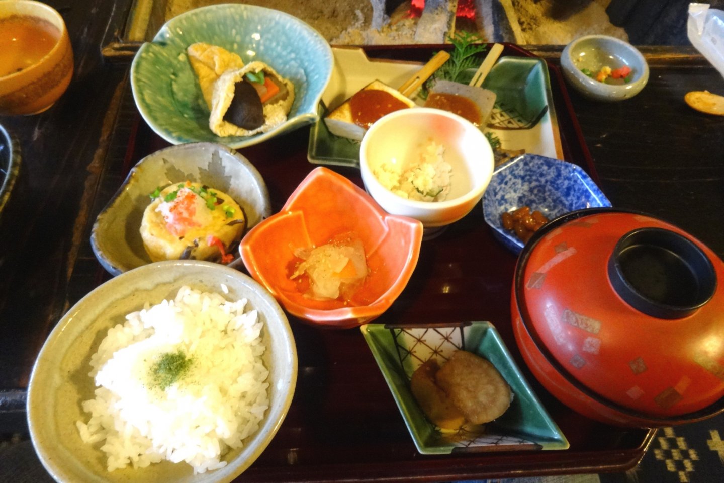 The "plum" set meal at Tofu Kissho