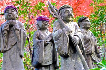 Miyajima's Impressive Rakan Statues