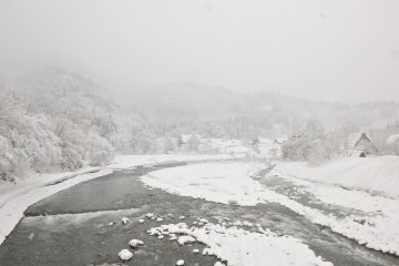 <p>Listen to the murmur of a stream in the snow</p>