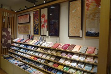 They have a huge selection of tenugui that you can frame and hang on the wall at home.
