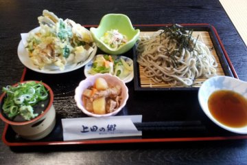 The delicious tempura/soba set