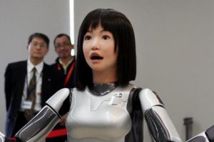 Demontrasi dari robot hotel