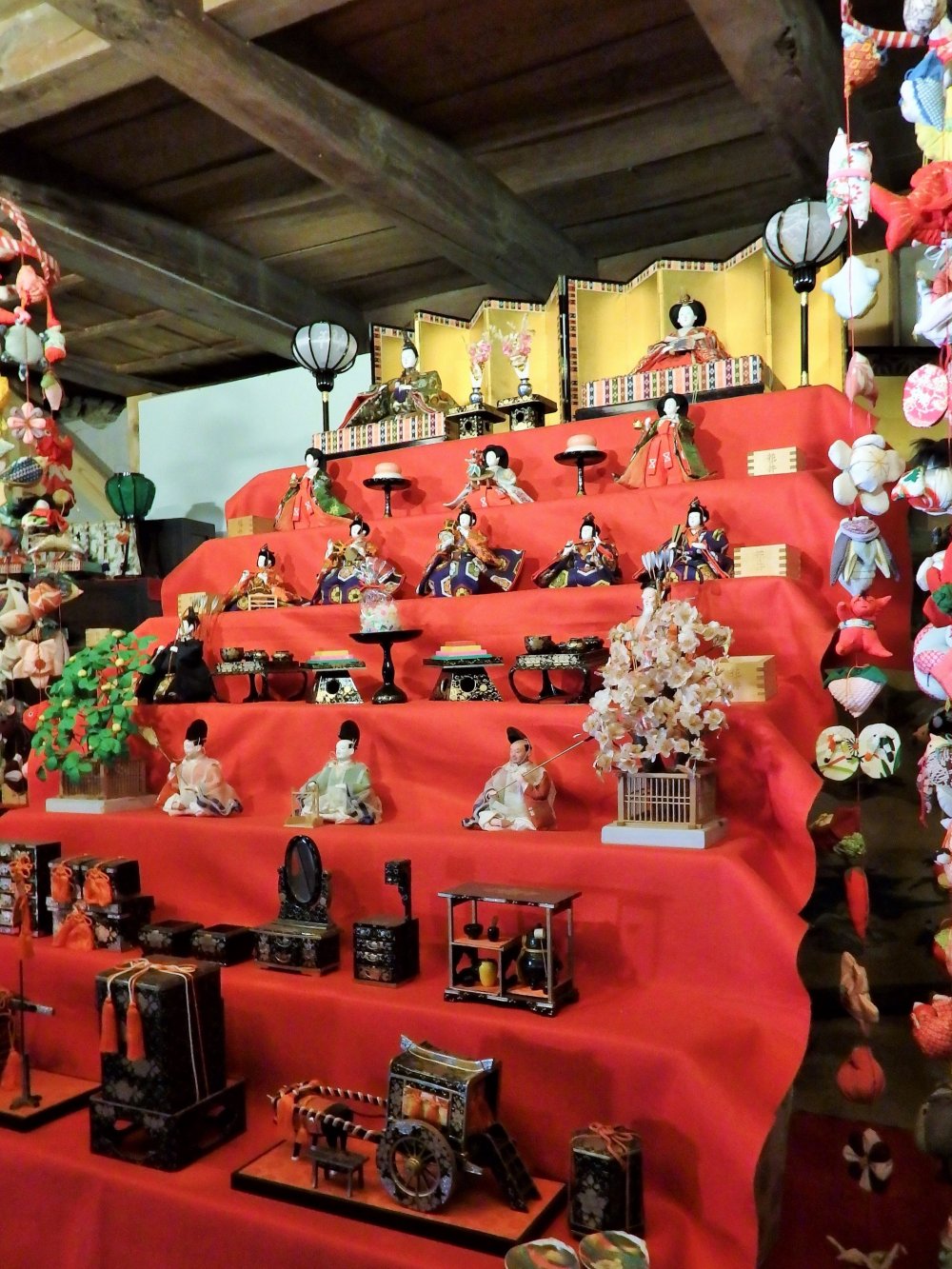 For the entire month of February, view traditional&nbsp;hina doll displays like this one. There are also many creative non-traditional displays to enjoy.