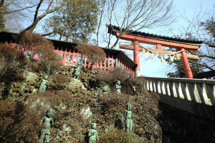 Stairway up to a temple on Takoa San