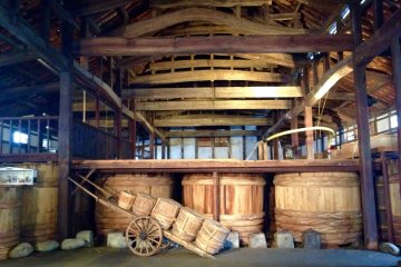 <p>Inside the old&nbsp;Sagawa soy sauce factory</p>