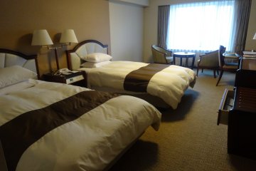 <p>The twin rooms have more than enough space for the average traveler</p>