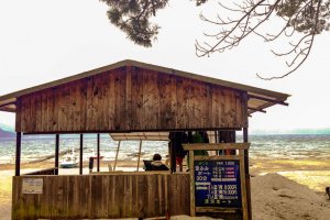 The old boat shed at Lake Tazawa.