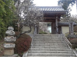 ประตูหลักที่สวยงดงามของวัดโจะเมียวจิ (Jomyoji)