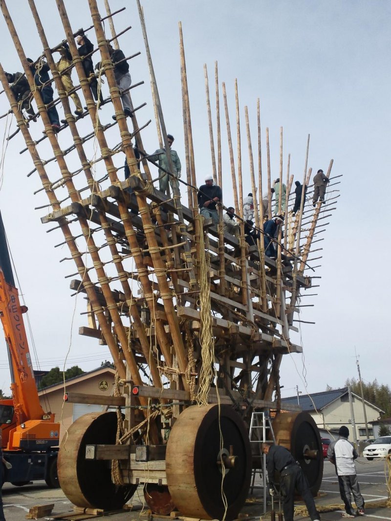 <p>One of the floats in the process of being built</p>