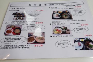 <p>The menu is all in Japanese but has pictures for every dish</p>