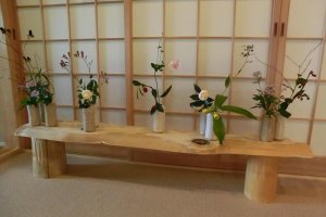 Ikebana flower exhibition in Nara