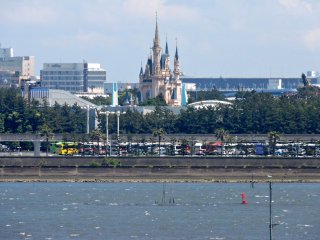 You can see Tokyo Disneyland in the distance
