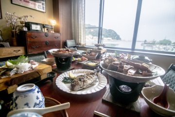 <p>I don&#39;t know which I enjoyed more, the stunning view, or the delicious food. Either ways, it was had such a spread right next to the very sea the fish were freshly caught from.</p>