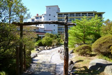 <p>Miyazaki Ryokan sits right beside the entrance to the trail and directly overlooks the site.</p>