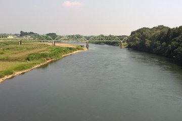 <p>The Kitakami River, the biggest in Iwate</p>
