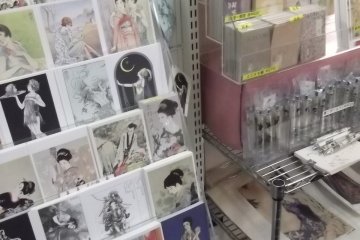 <p>Just some of the goods for sale in the gift shop</p>