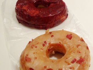 The maple bacon and blueberry bourbon basil donuts ... my personal choices