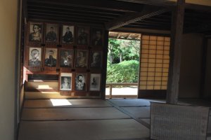 Inside Shoka Sonjuku with pictures of a few of Yoshida Shoin&#39;s most famous students
