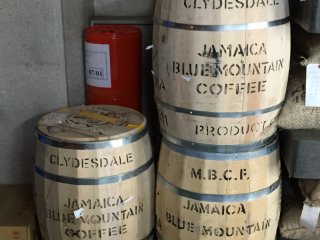 Бочки с дорогими кофейными зернами с Ямайки