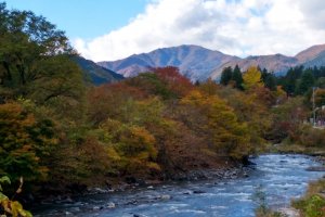 The river and mountains on the west of Nikko