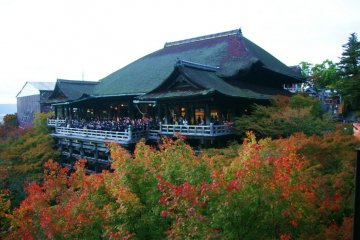 <p>วัดคิโยมิสึเดระ (清水寺 Kiyomizu-dera)&nbsp;บรรยากาศ ใบไม้ เปลี่ยนสีในฤดูใบไม้ร่วง</p>