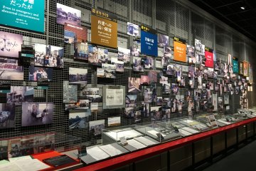 <p>Photos and exhibits were displayed in chronological order.</p>