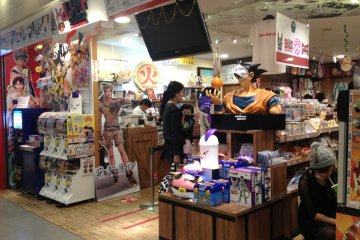 <p>Jump Shop, one of the most crowded stores that features various tidbits of Dragon Ball, Naruto, One Piece, and many other popular Japanese characters.</p>