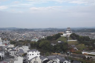 Kakegawa Castle overlooking the town