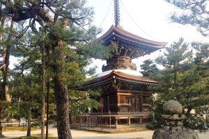 Là một trong 3 ngôi đền monju tại Nhật, Chionji thờ Manjusri, một vị thần rất uyên bác.