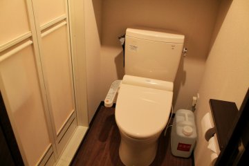 Every room has a washlet toilet