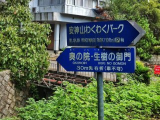 Oku-no-In is very well signposted. There's no mistaking the route