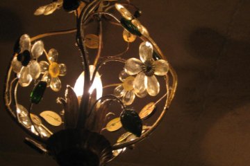 Lovely lighting, C'est La Vie Interior above our table