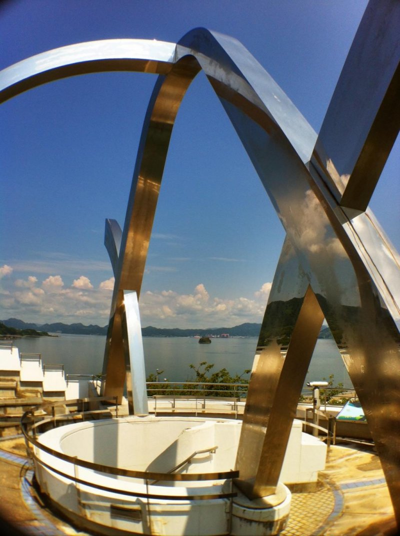 Tatara Observation Deck with its arty metalwork