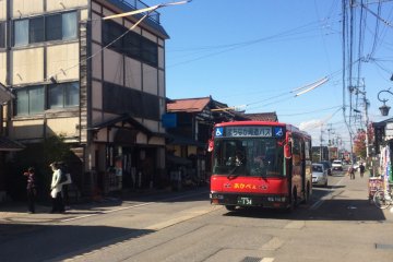 This is one of the buses that takes you around the best tourist spots in Aizuwakamatsu City for only 500 yen for a day pass!