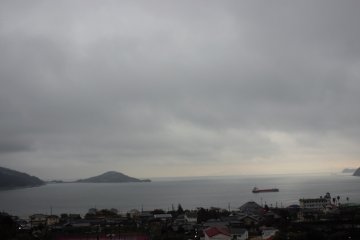 Your view when looking straight out at the Seto Inland Sea