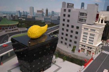 The Asahi building, made from Lego