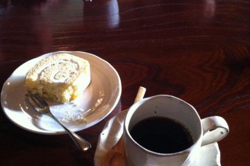 Excellent cake and coffee