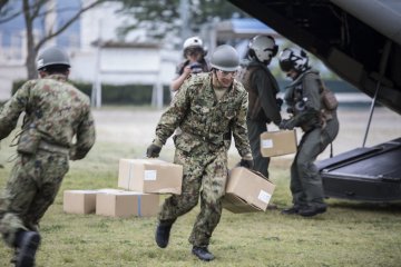 Marines assist the Government of Japan in supporting those affected by recent earthquakes in Kumamoto, Japan.