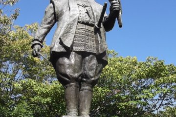 A statue of Tokugawa Ieyasu in Sunpu Castle Park