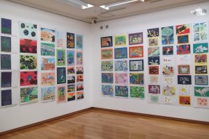 A public gallery had an exhibition of childrens' art