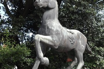 And a statue of a horse