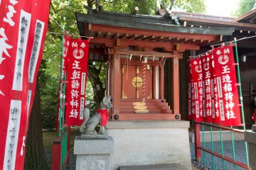 A smaller shrine next to the main shrine
